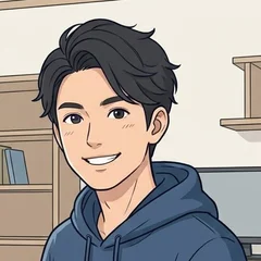 運営者のイメージイラスト。自宅でノートPCに向かうエンジニア